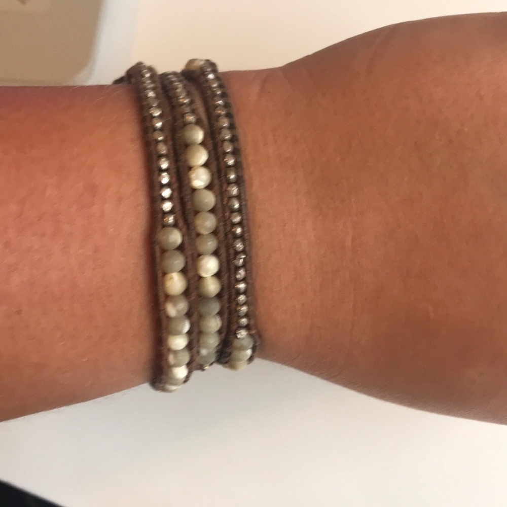 Neutral tan Chan luu wrap bracelet